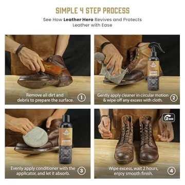 Leather Cleaner and Conditioner Kit – 5-Piece Set with Best Leather Cleaner for Couches, Sofas, Chairs, Furniture, and Car Interiors