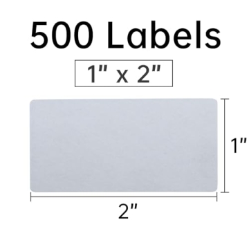 L LIKED 1x2 Inch Dissolvable Labels 500 Pack PFAS FREE