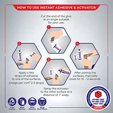 MITREAPEL Super CA Glue & Activator - Quick Bonding for All Projects