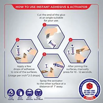 MITREAPEL Super CA Glue & Activator - Quick Bonding for All Projects
