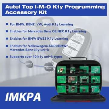 Autel MaxiIM IMKPA KIT - 12Pcs Expanded Fo-b Programming Chips w/Case, Work with XP400 PRO + Autel IM608 PRO II IM608S II IM608 PRO IM608 II IM508S IM508, Advanced for Benz/BWM/VW/Audi
