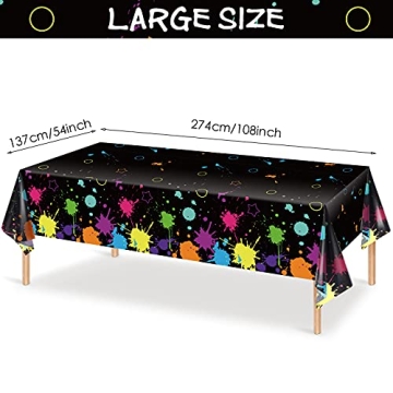 Neon Glow Party Table Covers - Fun Disposable Tablecloths