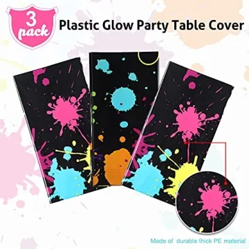 Neon Glow Party Table Covers - Fun Disposable Tablecloths