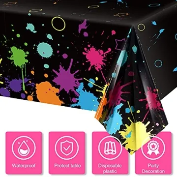 Neon Glow Party Table Covers - Fun Disposable Tablecloths