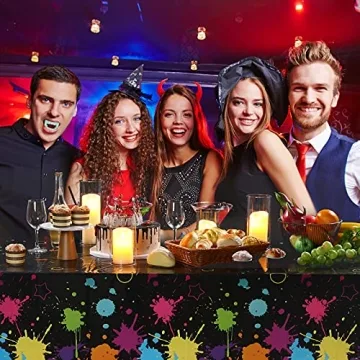 Neon Glow Party Table Covers - Fun Disposable Tablecloths