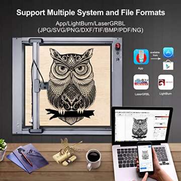 Laser Engraver, ORTUR Laser Master 3, 10000mW Higher Accuracy Laser Cutter, 20000mm/min Engraving Speed and App Control Laser Cutter for Wood and Metal, Class 4