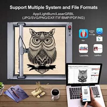 Laser Engraver, ORTUR Laser Master 3, 10000mW Higher Accuracy Laser Cutter, 20000mm/min Engraving Speed and App Control Laser Cutter for Wood and Metal, Class 4