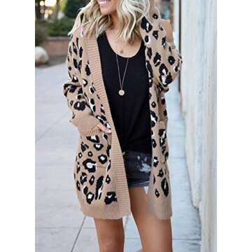 Ru Sweet Leopard Cardigan: Stylish & Warm Sweater
