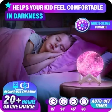Mind-Glowing Galaxy Moon Lamp for Kids - Cute Night Light