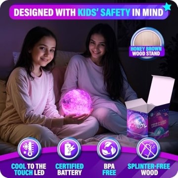 Mind-Glowing Galaxy Moon Lamp for Kids - Cute Night Light