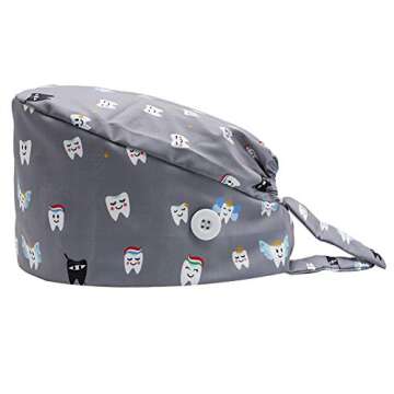 CHUANGLI 3Pcs Gourd-Shaped Working Caps with Upgrade Sweatband Adjustable Hats Head Cover- Women/Men