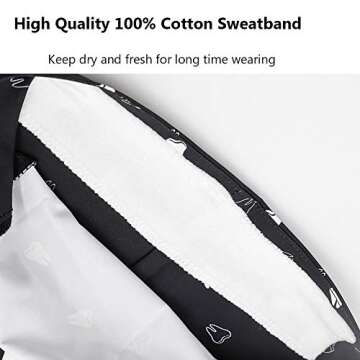 CHUANGLI 3Pcs Gourd-Shaped Working Caps with Upgrade Sweatband Adjustable Hats Head Cover- Women/Men