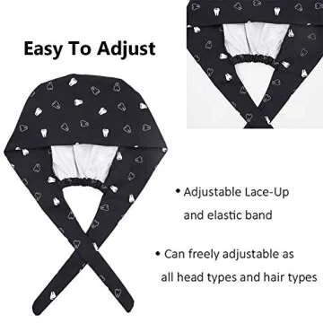 CHUANGLI 3Pcs Gourd-Shaped Working Caps with Upgrade Sweatband Adjustable Hats Head Cover- Women/Men