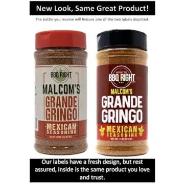 Malcom's Seasoning Grande Gringo | Spicy Mexican Seasoning for BBQ, Grill, Tacos, Dips, Even Margari...
