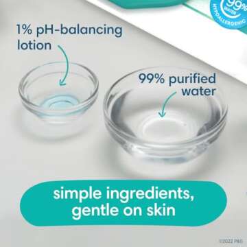 Pampers Baby Wipes Aqua Pure, 99% water-based wipes, Hypoallergenic and Unscented Baby Wipes, 448 Wipes Total (8 Flip-Top Packs)