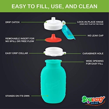 Squeasy Snacker Spill Proof Silicone Reusable Food Pouch