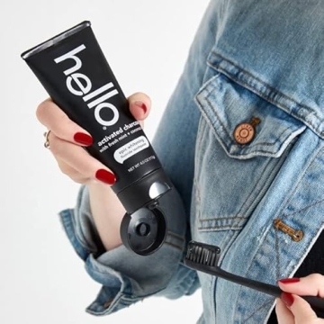HELLO Charcoal Fluoride Free Whitening Toothpaste 2 Pack