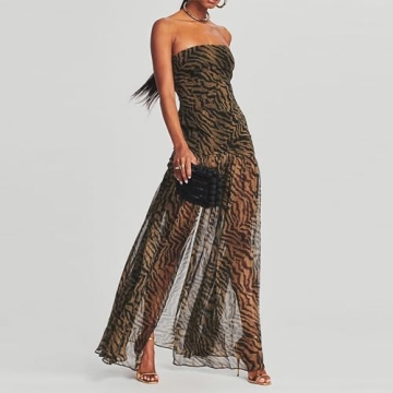 Elyincii Tube Top Dress: Stylish Backless Party Dress