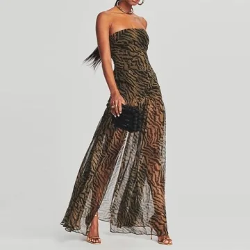 Elyincii Tube Top Dress: Stylish Backless Party Dress