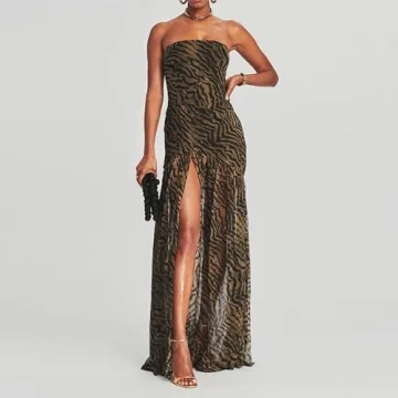 Elyincii Tube Top Dress: Stylish Backless Party Dress