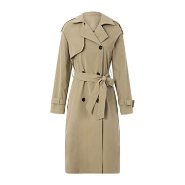 Stylish Women's Lightweight Trench Coat by Rteyno