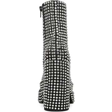 Steve Madden Cobra Black Leather Block Heel High Platform Fashion Ankle Boots (Black Leather, 5.5)