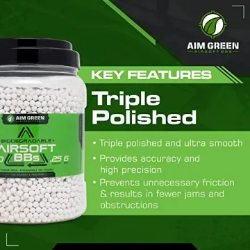 Aim Green Biodegradable 6mm Airsoft BBs - Premium Quality