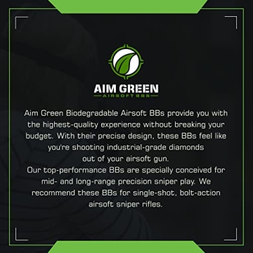 Aim Green Biodegradable 6mm Airsoft BBs - Premium Quality