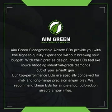 Aim Green Biodegradable 6mm Airsoft BBs - Premium Quality