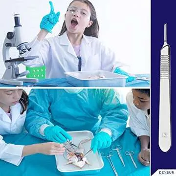 DEXSUR Scalpel Handle # 3, Premium Quality, Rust Proof Stainless Steel Scalpel Knife Handle, Lightweight and Durable, Fits Surgical Blades No. 10, 11, 12, 13, 14 and 15