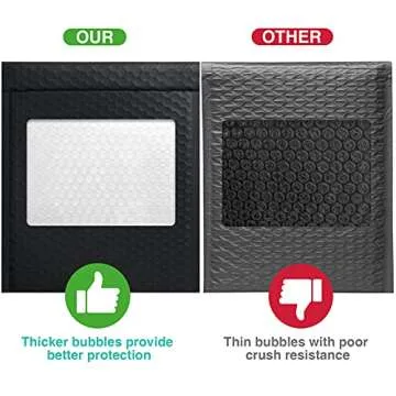 Metronic Bubble Mailers 8.5 X 12 Inch 25 Pack Black Usable Size 8.5 x 11 Waterproof Bubble Mailer Self Seal Padded Envelopes Cushioning for Christmas Gift Packaging, Mailing, Shipping, Small Business