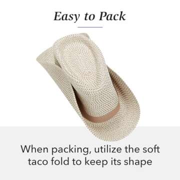 Wallaroo Hat Company Women’s Petite Charlie Fedora – UPF 50+ Sun Protection, Packable Design and Adjustable Sizing for Smaller Crown Sizes – Stylish Sun-Safe Hat for Travel and Everyday (Ivory/Taupe)