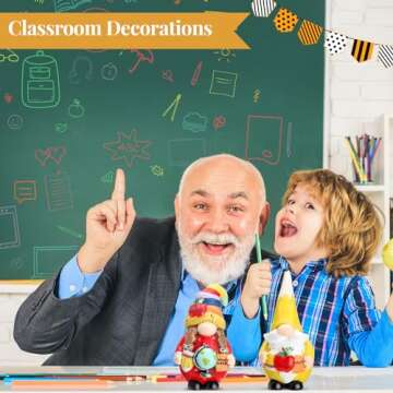 Shappy 2 Pcs Gnomes Decorations for Home Gnomes Figurine Gifts Spring Summer Table Ornaments Decorations Gifts for Home(Pencil Style)