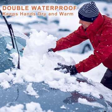 ihuan Winter Gloves for Men Women Waterproof Running Cycling for Cold Weather, Thermal Warm Windproof Material and Touch Screen Finger for Skiing Snow Driving Snowboarding