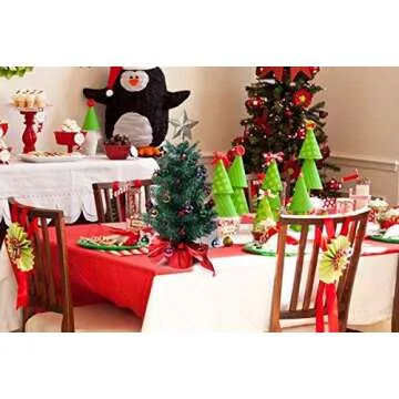 Tabletop Christmas Tree with LED Lights and Ornaments