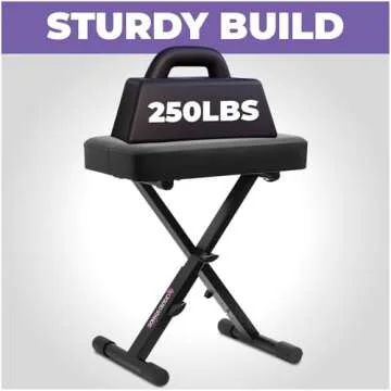 Liquid Stands Adjustable Piano Bench - Portable Comfort