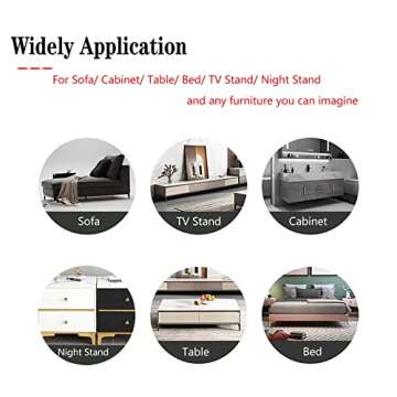 M MIMHOOY 4 Inch Furniture Legs, Set of 4 Metal Furniture Legs Modern Triangle Feet Luxury Gold for Sofa Cabinet Cupboard Couch Chair Ottoman