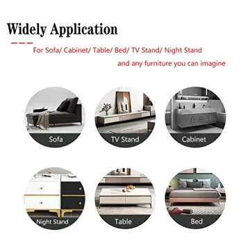 M MIMHOOY 4 Inch Furniture Legs, Set of 4 Metal Furniture Legs Modern Triangle Feet Luxury Gold for Sofa Cabinet Cupboard Couch Chair Ottoman