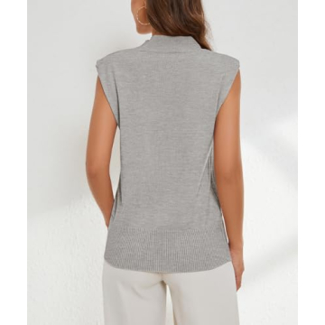 MISSACTIVER Women's Mock Neck Sleeveless Sweater Vest
