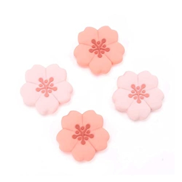 GeekShare 4PCS Silicone Joycon Thumb Grip Caps - Kawaii Sakura Design for Nintendo Switch/OLED