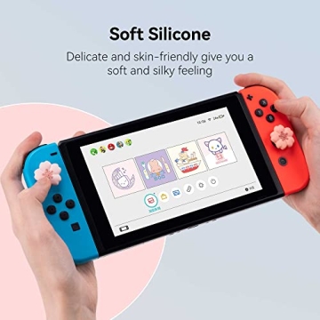 GeekShare Cute Silicone Thumb Grip Caps for Nintendo Switch