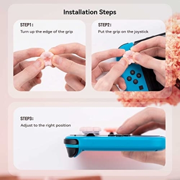 GeekShare Cute Silicone Thumb Grip Caps for Nintendo Switch