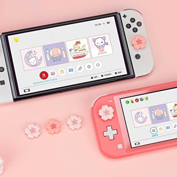 GeekShare Cute Silicone Thumb Grip Caps for Nintendo Switch