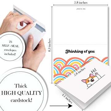 24 Thinking of You Cards - Uplifting Encouragement Cards