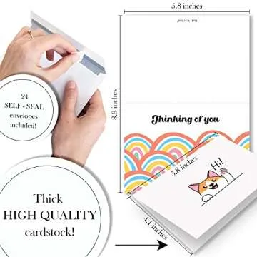24 Thinking of You Cards - Uplifting Encouragement Cards