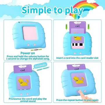 Toddler Talking Flash Cards for Kids with 224 Sight Words, Speech Therapy Autism Sensory Toys, Learning Educational Toddlers Toys for Boys and Girls Ages 1 2 3 4 5 Year Easter Basket Stuffers for Kids