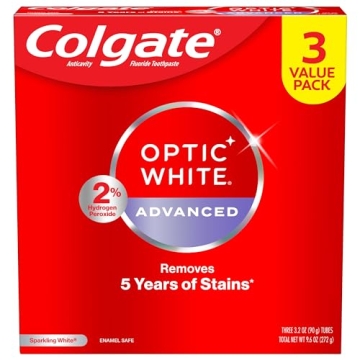 Colgate Optic White Hydrogen Peroxide Toothpaste Pack 3 Pack