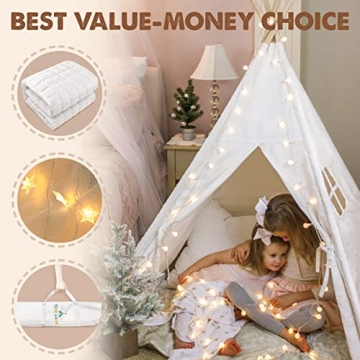 Tiny Land Teepee Tent for Kids: Cozy Play Space with Lights