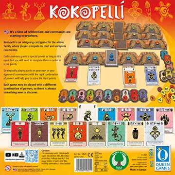 Queen Games Kokpelli Strategy Card Game for Families, Adults, Kids Ages 8+, 2-4 Players