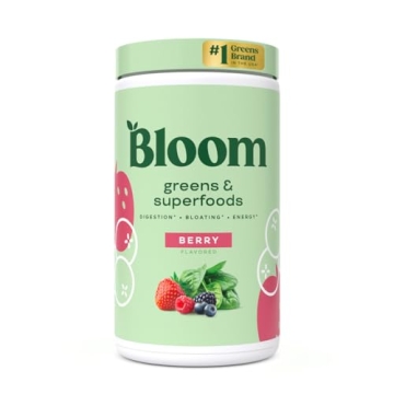 Bloom Nutrition Superfood Greens Powder for Gut Health and Bloating Relief, 60 Servings